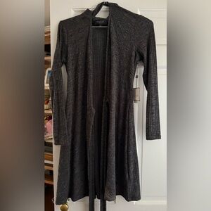 Laundry By Shelli Segal Charcoal Knit Cardigan